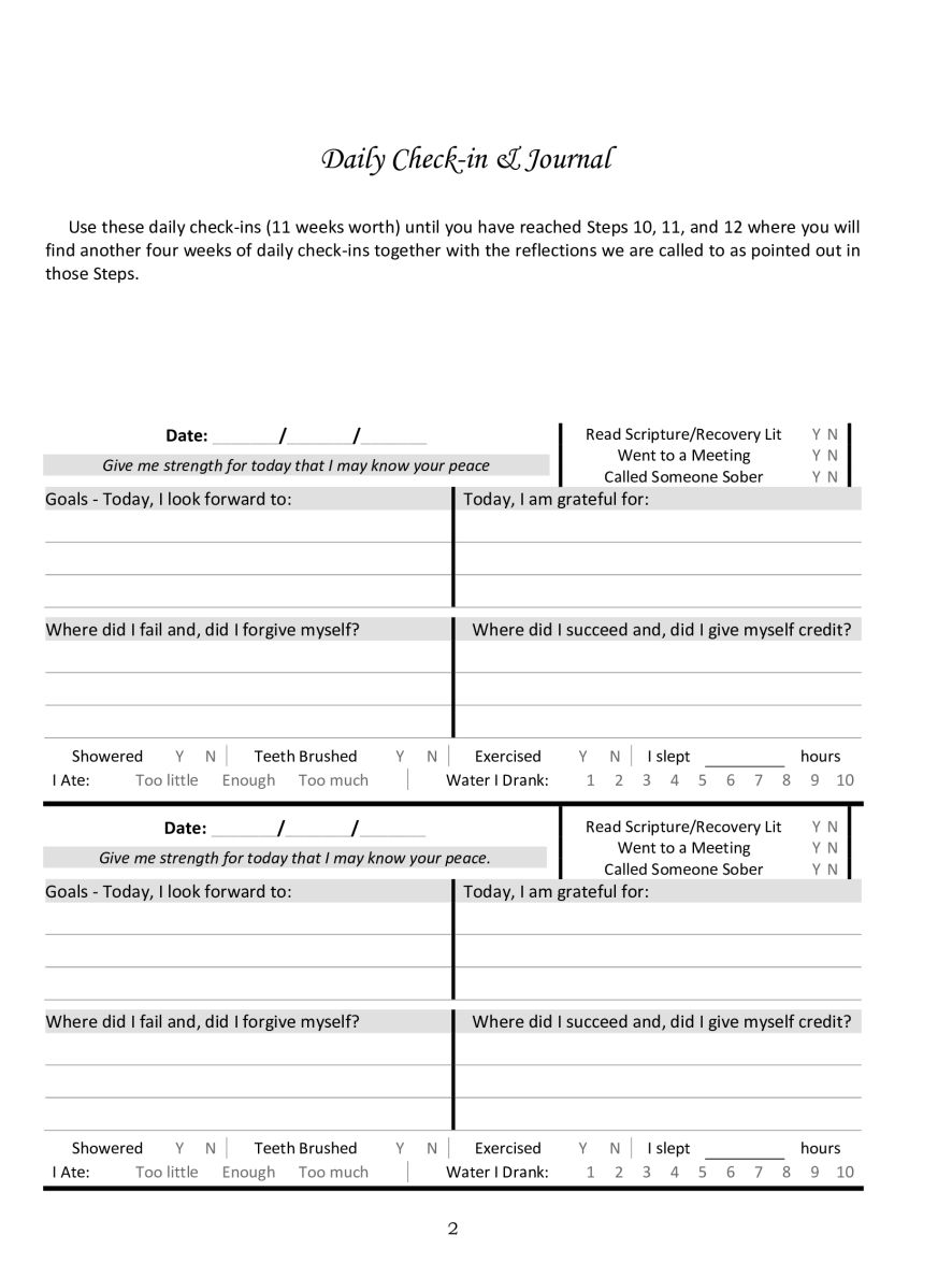 AA POWERFUL 12 STEP WORKBOOK With Trigger Tracker & Selfcare Check-Ins - an inside look