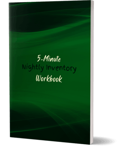 5 Minute Nightly Inventory Workbook AA Step 10 Journal For Sobriety 100 days of step 10 nightly inventories