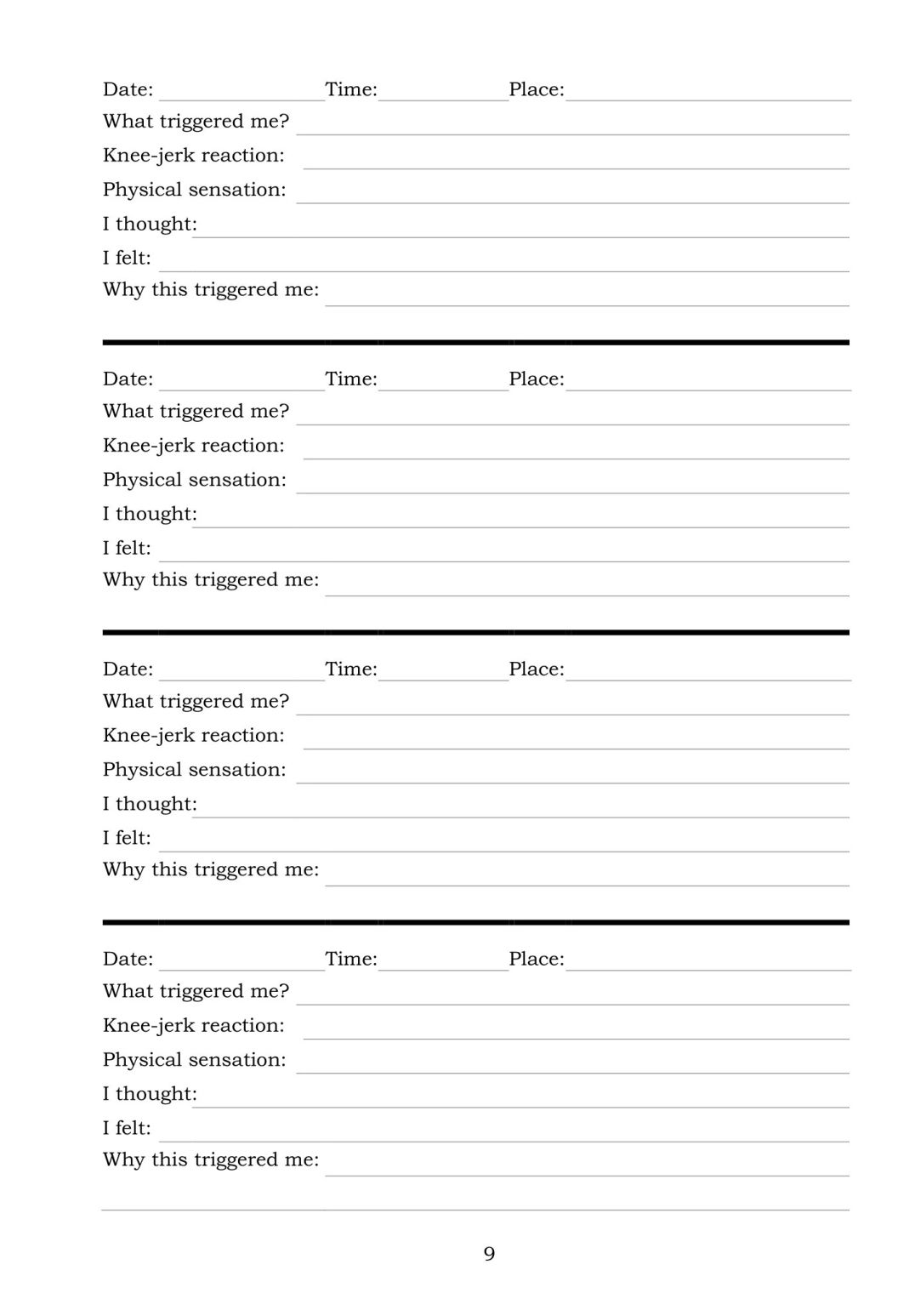 AA Trigger tracker for addiction recovery